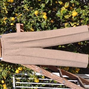 College Town Lined Wool Pants Trousers w/ Waist Pleats & Side Pockets